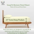 thumbnail image 3 of Split Queen 5-Piece Sheet Set, 1000-TC Giza Cotton, 25 inch Deep Pockets - Ivory, 3 of 7