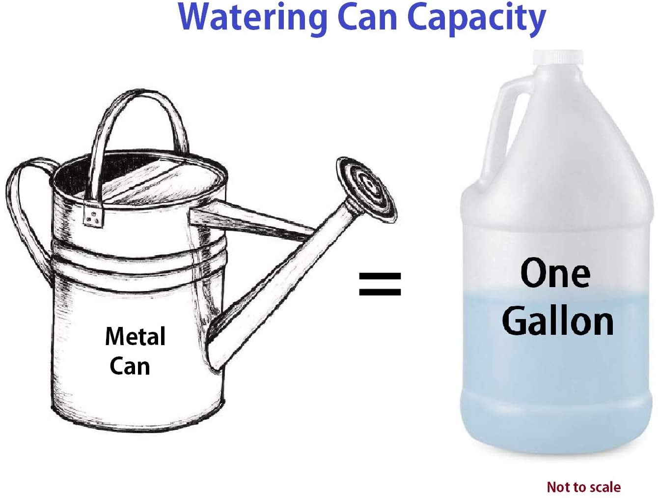 Robert Allen Home & Garden Metal Embossed Watering Can, Topaz, 1 Gallon