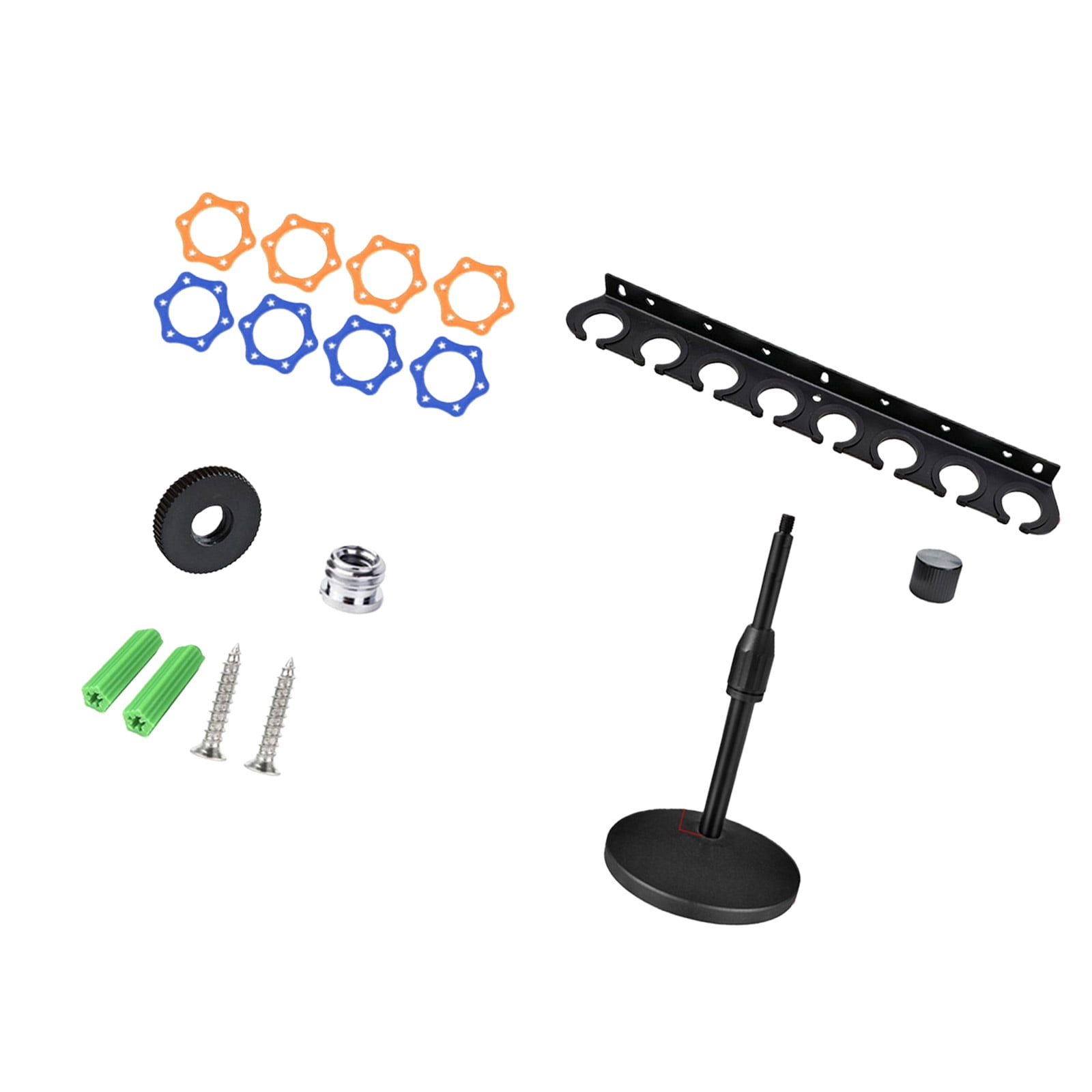 Metal Microphone Holder Compatible Various Microphones Includes Desktop Stand and Storage Tray Durability