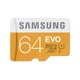 thumbnail image 1 of Tarjeta de memoria Samsung EVO 64GB 48MB/s Micro SDXC con adaptador, 1 of 5