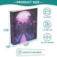 thumbnail image 3 of FORMRS 3 Ring Binder with Pockets 1.5" D-Rings Clip Board 200 Sheets Capacity, Pink Road, 3 of 8