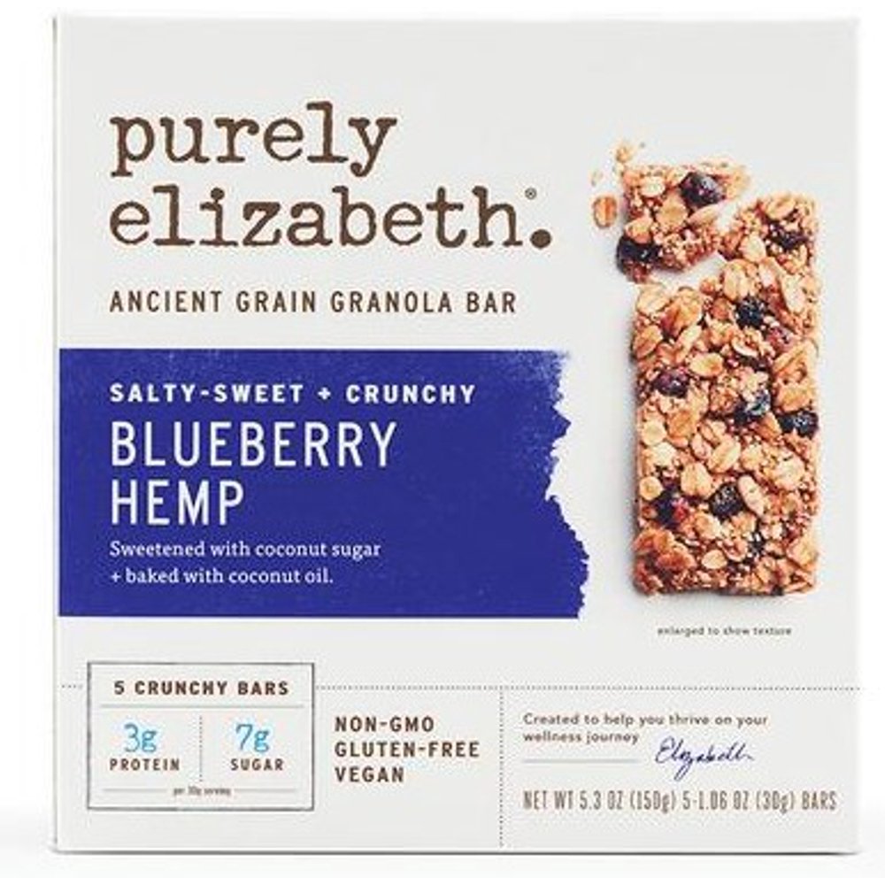 Purely Elizabeth Ancient Grain Granola Bar Blueberry Hemp 5 count