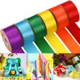 thumbnail image 1 of Cinta satinada Lyrow Rainbow, 6 rollos de 1.5 pulgadas de ancho, 200 yardas, 1 of 7