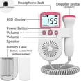 thumbnail image 3 of 3.0mhz Doppler Fetal Heart Rate Monitor Home Pregnancy Baby Fetal Sound Heart Rate Detector UEB, 3 of 5