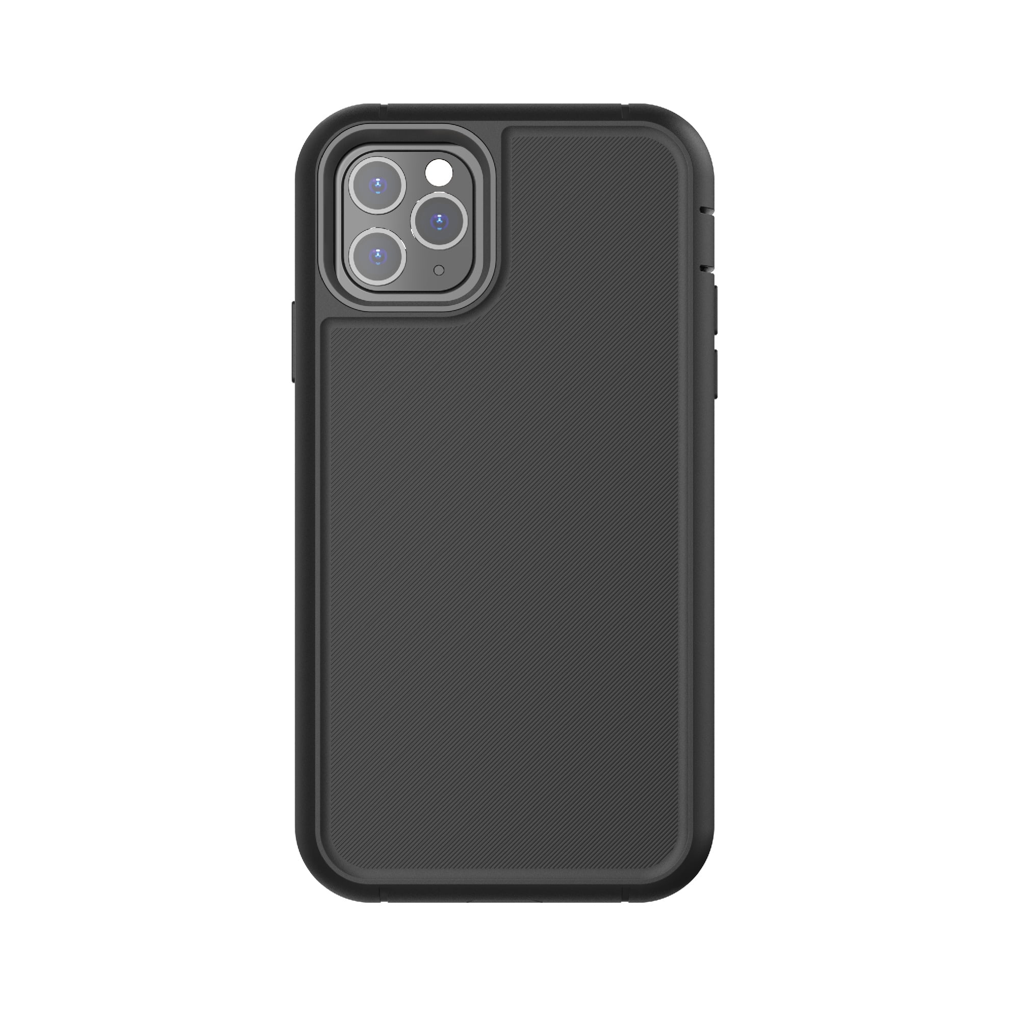 onn. Rugged Phone Case with Built-In Microbial Protection for iPhone 11 Pro Max - Black