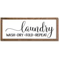 thumbnail image 1 of Letrero de lavandería MODE HOME Wash Dry Pold Repeat Wood, 16 x 6.5 pulgadas, 1 of 9