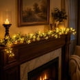 thumbnail image 7 of Dyegold Room Decor Artificial Flower Vine with LED Fairy Lights Hanging Floral Garland String Light for Bedroom Balcony Wedding Decor 70.86 in, 7 of 7