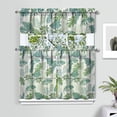 thumbnail image 2 of Small Floral Print Kitchen Curtains 3-Piece Set Farmhouse Window Treatment, 2 of 5
