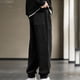 thumbnail image 4 of Pantalones largos de pana para hombre, con cordón y cintura elástica, holgados, para correr, informales, cargo, largos, de algodón y licra., 4 of 6
