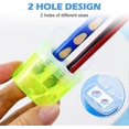 thumbnail image 4 of Pencil Sharpener, 4 Pack Pencil Sharpener with Plastic Container, 2 Hole Manual Colored Pencil Sharpener, Portable Kids Pencil Sharpener for Students, 4 of 5