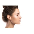 thumbnail image 2 of Decadence 10K Rose Gold 5mm Round with Bead Frame Stud Earring with Silicone Back, 2 of 4