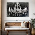 thumbnail image 3 of Elephant Stock Grunge Crystal Chandelier Wall Art - Horizontal Canvas Wall Art - Living Room Wall Decor - Decor Elements Canvas - Gray And Black Decor - 51" x 34", 3 of 8