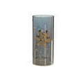 thumbnail image 1 of Led Cylinder Glass Stand 7.88" Gold Snowflake Large, 1 of 3
