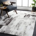 thumbnail image 2 of SAFAVIEH Berber Linette Abstract Shag Area Rug, 5'5" x 7'7", Grey/Dark Grey, 2 of 8