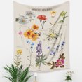 thumbnail image 1 of Cheers Botanical Printed Flower Wall Art Hanging Tapestry Blanket Backdrop Home Decor, 1 of 6