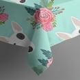 thumbnail image 5 of Bull Terrier Dog and Flower Florals Rectangle Tablecloth 60"x120",Waterproof Polyester Rectangle Table Cloth, Wipeable Spillproof Polyester Tablecloth for Dining, Camping, Indoor and Outdoor, 5 of 6