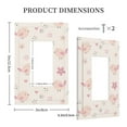 thumbnail image 3 of DouZhe 1-Gang Decorator/Rocker Wallplate, Cartoon Cute Birds Flower Decorative Wall Plates, 3 of 7