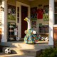 thumbnail image 4 of Vestido con estampado de mapa de fútbol para Porch Goose – Conjunto de disfraz deportivo con sombrero, decoración de poliéster para exhibición en el patio exterior, 4 of 6