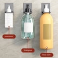 thumbnail image 4 of Shower Gel Holder Wall Mounted No Drill Bathroom Organizer For Shampoo Soap Dispenser Suction Cup Storage Rack, 4 of 8
