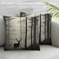 thumbnail image 3 of COMIO Deer Throw Pillow Cover Patio Furniture Misty Forest Decorative Cushion Cases Home Décor for Couch Bed Sofa, 3 of 5