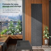 XF XINFENG 4-Panel Foldable Wooden Woven Room Divider, Home/Office, 6 ft, Gray
