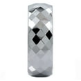 thumbnail image 4 of Metals Jewelry 8mm Honeycomb Ring With Diamond Shaped Pattern Tungsten Carbide Wedding Band Size 12, 4 of 6