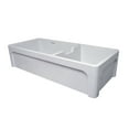thumbnail image 2 of Whitehaus Collection WHQDB5542-WHITE Farmhaus Fireclay Glencove Large Reversible Fireclay Sink & Small Bowl with Elegant Beveled Front Apron - White, 2 of 4