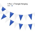 thumbnail image 3 of Uxcell Pennant Banner Flags String Triangle Hanging Flags for Festive, Wedding, Birthday Party Decorations White, Deep Blue, 3 of 7