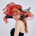 thumbnail image 2 of ZTTD Women's Hair Clip Hat Womens Summer Dress Hat Wide Leaf Flower Bridal Shower Hat Sun Hats Beach Hat Women's Fascinators, 2 of 2