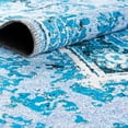 thumbnail image 5 of Rugs.com Francesca Collection Washable Rug – 6' x 9' Aqua Blue Flatweave Rug Perfect For Bedrooms, Dining Rooms, Living Rooms, 5 of 6