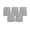Grey, variant on MERIVILLE Linen Clip-On Chandelier Lamp Shades, 4 x 5 x 5 in, Gray, Set of 2