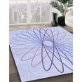 thumbnail image 3 of Ahgly Company Machine Washable Indoor Square Transitional Lavender Blue Area Rugs, 3' Square, 3 of 7