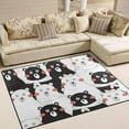 thumbnail image 2 of Coolnut Lightweight Soft Area Rugs 63 x 48 in, Black White Polar Bear Floor Mat for Kids Playing Room Hardwood Floor Living Room Nursery Rugs, 5'3" x 4', 2 of 6