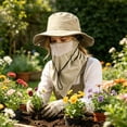 thumbnail image 4 of 6-in-1 Adjustable Bucket Hat with Detachable Face Mask and Neck Flap, Lightweight Breathable Sun Protection, Mesh Vents, Windproof Outdoor Fisherman Hat, One Size 55-62 cm, 4 of 8