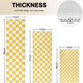 thumbnail image 4 of Yellow White Checkerboard Checkered Pattern Kitchen Rugs Sets Of 3,Kitchen Runner Rugs Non Skid Washable,Decorative Kitchen Floor Mats for Kitchen,Sink,Laundry,17"x30"+ 17"x47" + 17"x59", 4 of 6