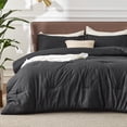thumbnail image 1 of Juego de cama Bedsure, edredón extragrande, 305 x 249 cm, color negro, 1 of 8