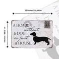 thumbnail image 5 of Vintage Home Without a Dog is Just a House Metal Sign Rustic Pet Lover Wall Decor, 5 of 7