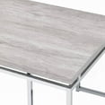 thumbnail image 6 of Versatile Natural Oak and Chrome Coffee Table Supported by Metal Sled, 6 of 6