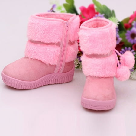 

Toddler Kids Baby Shoes Children Boys Girls Solid Warm Outdoor Shoes Boots