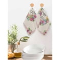 thumbnail image 2 of Spring Floral Kitchen Dish Towels for Drying Dishes Set of 3, Watercolor Easter Eggs Wreath Plants Beige Waffle Weave Microfiber Hand Tea Bathroom Towels Quick Dry & Absorbent Towel 12x12, 2 of 7