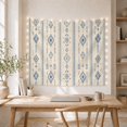 thumbnail image 5 of Blue Diamond Medallions in Balanced Ivory Rows, Calming Boho for Home Decor Lovers, Geometric Wall Art, Housewarming Gift, Tapestry Wall Hanging for Bedroom and Living Room, 5 of 7