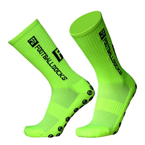 Calcetines de fútbol antideslizantes para hombre y mujer, medias de silicona redondas con ventosa y agarre, para deportes, béisbol y Rugby, nuevo estilo FS en unisex