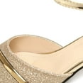 thumbnail image 6 of Women's Pointed Toe Heels Rhinestone Wedding pumps Buckle Strap High Heeled Prom Dress Shoes, 6 of 8