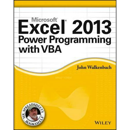 - Microsoft Excel 2013 Power Programming with VBA