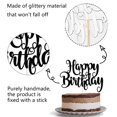 thumbnail image 3 of Adorno para Pastel FmiyunEea con Brillantina Feliz Cumpleaños Decoración Negra, 3 of 7