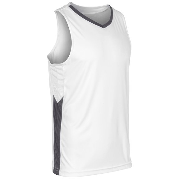 Dagger Basketball Jersey - WHITE,CHARCOAL - S