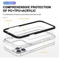 thumbnail image 5 of Case for iPhone 14 Pro Max 5G,Slim Thin Soft TPU Bumper & Hard PC Transparent Back Shockproof Scratch Resistant Protective Phone Case for iPhone 14 Pro Max 5G 2022 6.7 inch (Black), 5 of 14