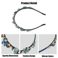 thumbnail image 4 of Unique Bargains 1Pc Bling Rhinestone Headband Unspecified Shapes Blue Rhinestone Headband for Women 4.92"x0.59", 4 of 7