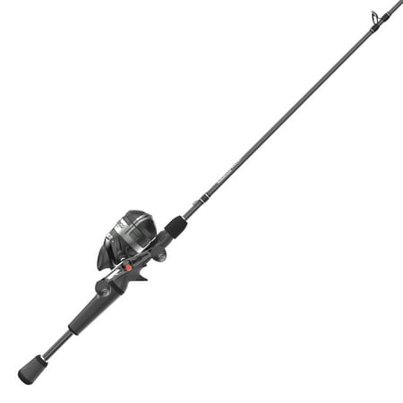 Zebco Bullet Spincast Reel and Fishing Rod Combo 6-Foot 6-Inch 2-Piece Rod Size 30 Reel Black