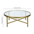 thumbnail image 5 of Evelyn&Zoe Round Metal Base Coffee Table in Brass and Gold, 5 of 5